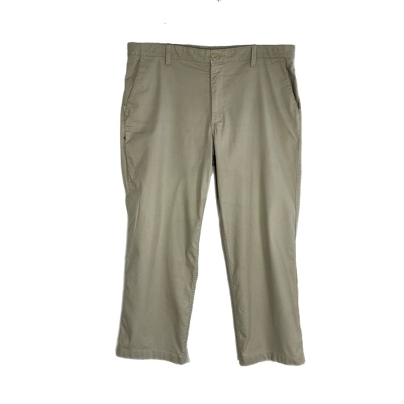 Dockers Men’s 38/28 Pacific On-The-Go Stretch Khaki D2 Straight FlatFront Pants - Picture 2 of 11